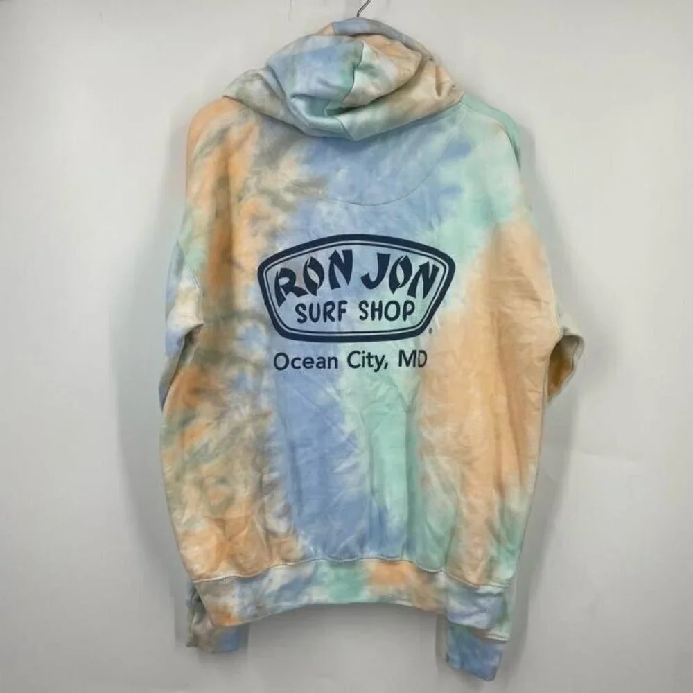 Ron Jon Surf Shop Womens Tie Dye Drawstring Long Sleeve Hoodie Size Large - Picture 2 of 9